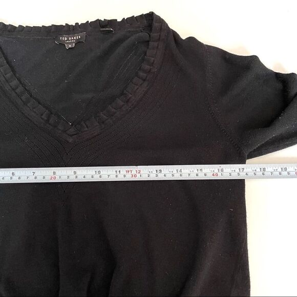 Ted Baker Long Sleeve V-Neck Sweater - Picture 8 of 13